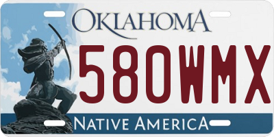 OK license plate 580WMX