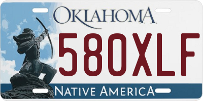 OK license plate 580XLF