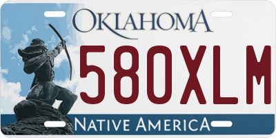 OK license plate 580XLM