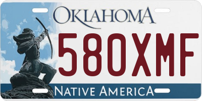 OK license plate 580XMF