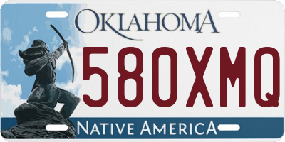 OK license plate 580XMQ