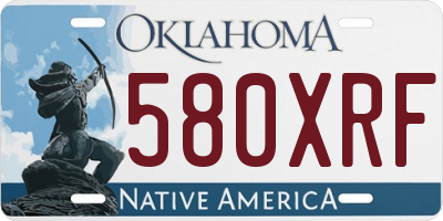 OK license plate 580XRF
