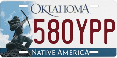 OK license plate 580YPP