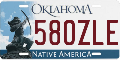 OK license plate 580ZLE