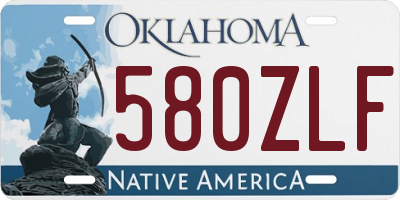 OK license plate 580ZLF