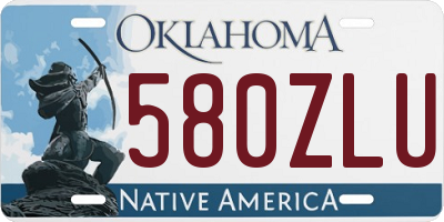 OK license plate 580ZLU