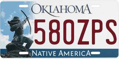 OK license plate 580ZPS