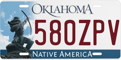 OK license plate 580ZPV