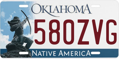 OK license plate 580ZVG