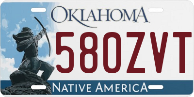 OK license plate 580ZVT