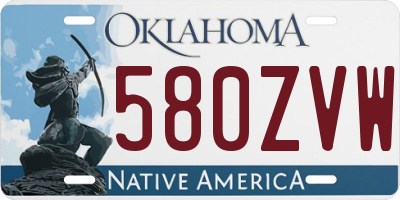 OK license plate 580ZVW