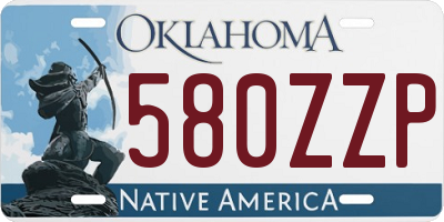 OK license plate 580ZZP