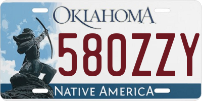 OK license plate 580ZZY