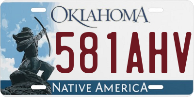 OK license plate 581AHV