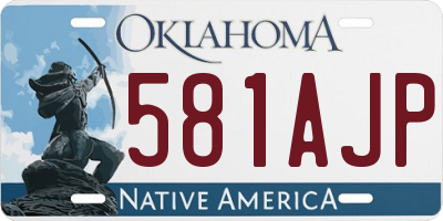 OK license plate 581AJP