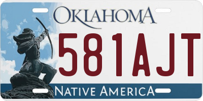 OK license plate 581AJT