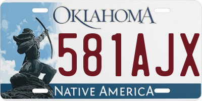 OK license plate 581AJX