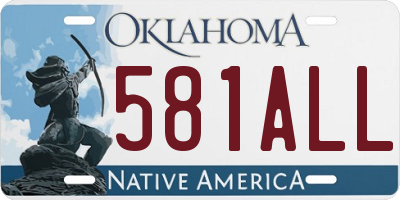 OK license plate 581ALL