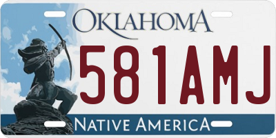OK license plate 581AMJ