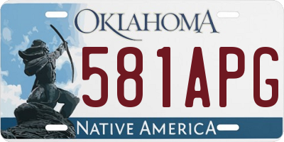 OK license plate 581APG