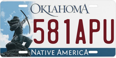 OK license plate 581APU