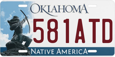 OK license plate 581ATD