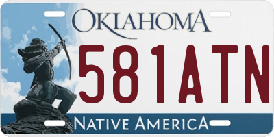 OK license plate 581ATN