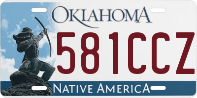 OK license plate 581CCZ