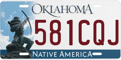 OK license plate 581CQJ