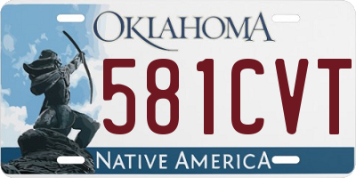 OK license plate 581CVT