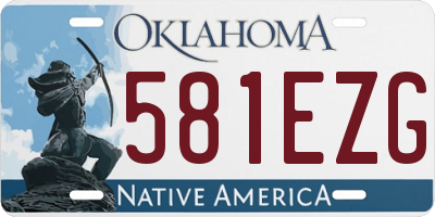 OK license plate 581EZG