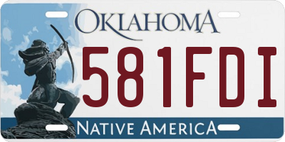 OK license plate 581FDI