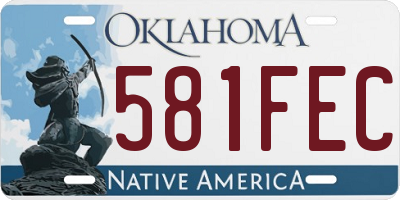 OK license plate 581FEC
