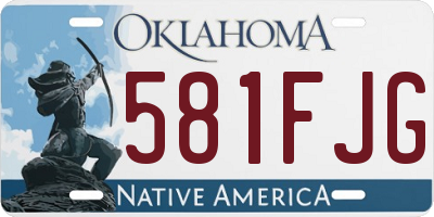 OK license plate 581FJG