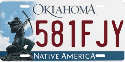 OK license plate 581FJY