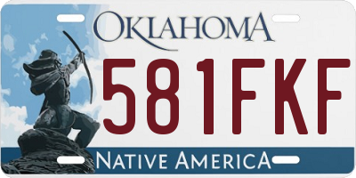 OK license plate 581FKF