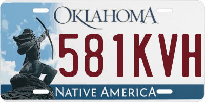 OK license plate 581KVH