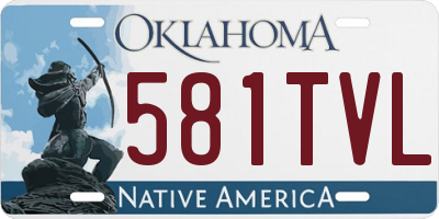 OK license plate 581TVL