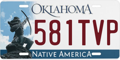 OK license plate 581TVP