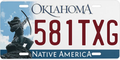 OK license plate 581TXG