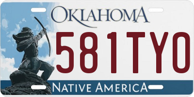 OK license plate 581TYO