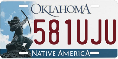 OK license plate 581UJU