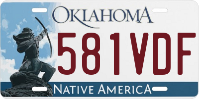 OK license plate 581VDF
