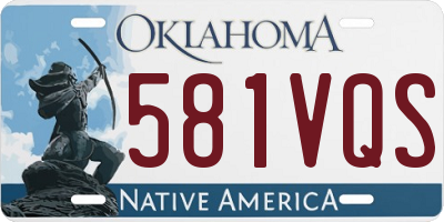 OK license plate 581VQS