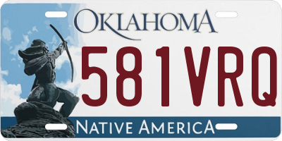 OK license plate 581VRQ