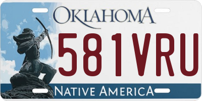 OK license plate 581VRU
