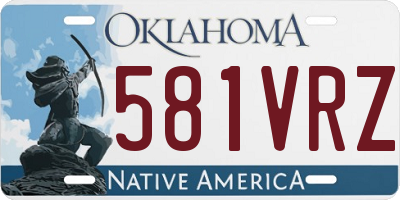 OK license plate 581VRZ