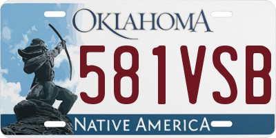 OK license plate 581VSB