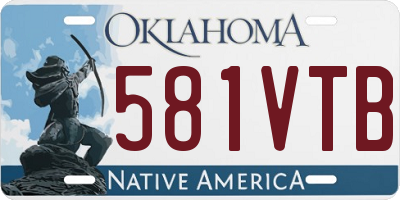 OK license plate 581VTB