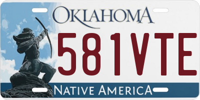 OK license plate 581VTE